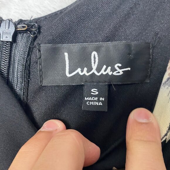 Lulus Magical Meadow Black Floral Print Mini Skort Dress Romper Small Boho Chic - Picture 5 of 10